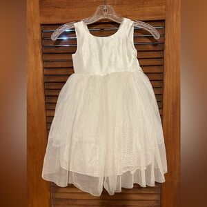 SPECIAL EDITIONS Girl’s Wedding / Flower Girl Dress with Gold Shimmer Size 3T ✨
